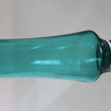 Riihimäen lasi 1374 maljakko, turkoosi, suunnittelija Tamara Aladin,