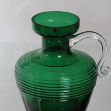 Riihimäen lasi Kleopatra maljakko, vihreä, suunnittelija Tamara Aladin, suuri