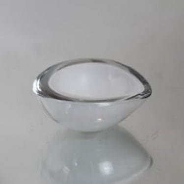 Nuutajärvi Kastanja taidelasi, signeerattu, suunnittelija Kaj Franck, signeerattu, pieni