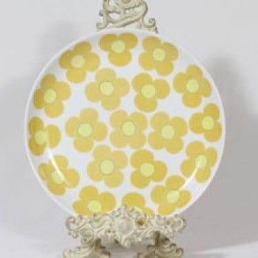 Arabia Aurinko vati, keltainen, suunnittelija Esteri Tomula, serikuva, retro