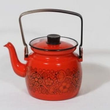 Finel Primavera kahvipannu, 1 l, suunnittelija Raija Uosikkinen, 1 l, serikuva, retro