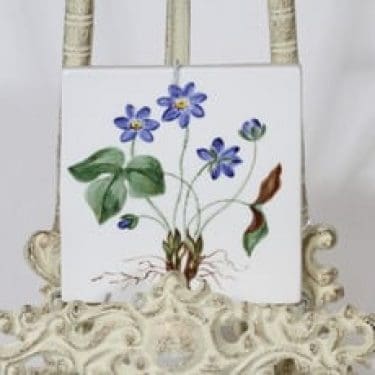 Arabia Niittykukka koristelaatta, käsinmaalattu, suunnittelija Svea Granlund, käsinmaalattu, pieni, signeerattu