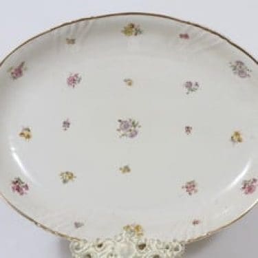 Arabia Rosita vati, suunnittelija Svea Granlund, siirtokuva, kultakoriste, soikea