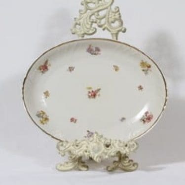 Arabia Rosita vati, suunnittelija Svea Granlund, soikea, siirtokuva, kultakoriste