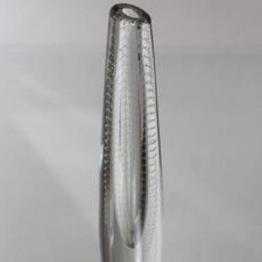 Nuutajärvi GN 25 maljakko, happosigneerattu, suunnittelija Gunnel Nyman, happosigneerattu