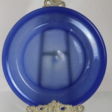 Riihimäen lasi Tzarina koristelautanen, signeerattu, suunnittelija Nanny Still, signeerattu