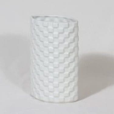 Arabia Harlekiini maljakko, valkoinen, suunnittelija Kaarina Aho, funktionalismi