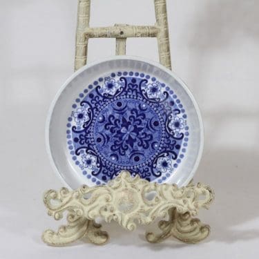 Arabia Ali salaattiastia, sininen, suunnittelija Raija Uosikkinen, pieni, kuparipainokoriste