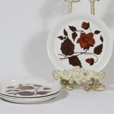 Arabia Tea for two lautaset, rosa, 4 kpl, suunnittelija Gunvor Olin-Grönqvist, serikuva