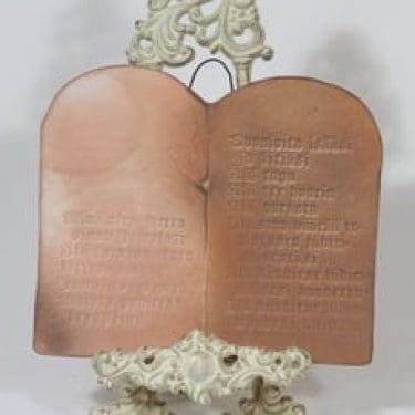 Arabia Kymmenen käskyä seinälaatta, ruskea, suunnittelija ,