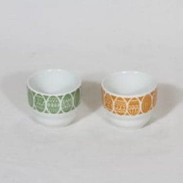 Arabia Kauno munakupit, eri värejä, 2 kpl, suunnittelija Raija Uosikkinen,