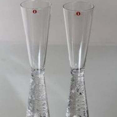Iittala Arkipelago kuohuviinilasit, kirkas, 2 kpl, suunnittelija Timo Sarpaneva,