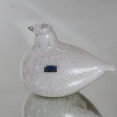 Nuutajärvi koristelintu, Riekko, suunnittelija Oiva Toikka, Riekko, signeerattu