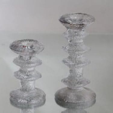 Iittala Festivo kynttilänjalat, kirkas, 2 kpl, suunnittelija Timo Sarpaneva,