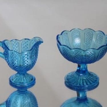 Nuutajärvi sokerikko ja kermakko, turkoosi, suunnittelija ,