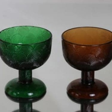 Nuutajärvi Miranda annoskulhot, eri värejä, 2 kpl, suunnittelija Heikki Orvola,