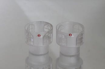 Iittala Balladi kynttilälyhdyt, kirkas, 2 kpl, suunnittelija Jorma Vennola,