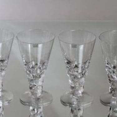 Nuutajärvi Mukura / Paratiisi lasit, 18 cl, 4 kpl, suunnittelija Oiva Toikka, 18 cl