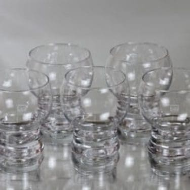 Riihimäen lasi Old King Cole boolilasit, 15 cl, 5 kpl, suunnittelija Erkkitapio Siiroinen, 15 cl