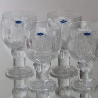 Nuutajärvi Pioni lasit, 35 cl, 4 kpl, suunnittelija Oiva Toikka, 35 cl