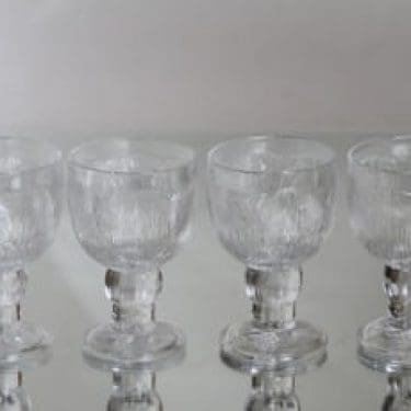 Nuutajärvi Pioni lasit, 20 cl, 4 kpl, suunnittelija Oiva Toikka, 20 cl