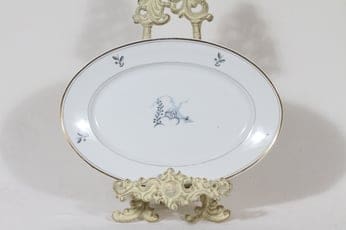 Arabia Mökki vati, suunnittelija Rainer Baer, soikea, painokuva