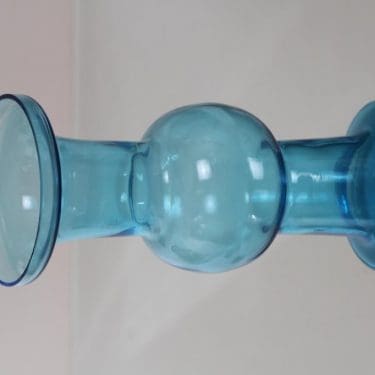 Nuutajärvi 1484 maljakko, sininen, suunnittelija Oiva Toikka,