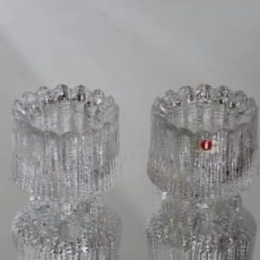 Iittala Ultima Thule tuikkulyhdyt, kirkas, 2 kpl, suunnittelija Tapio Wirkkala,