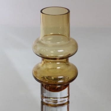 Riihimäen lasi Solmuke maljakko, amber, suunnittelija Tamara Aladin,