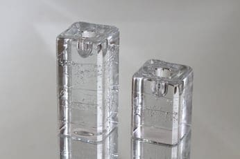 Iittala Arkipelago kynttilänjalat, eri kokoja, 2 kpl, suunnittelija Timo Sarpaneva, eri kokoja