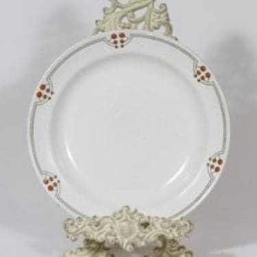 Arabia Nora lautanen, syvä, suunnittelija , syvä, kuparipainokoriste, maalattu, jugend