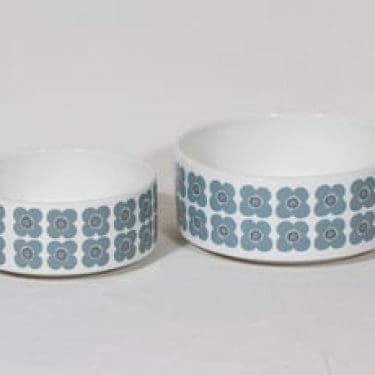 Arabia Veera kulhot, eri kokoja, 2 kpl, suunnittelija Esteri Tomula, eri kokoja, serikuva, retro