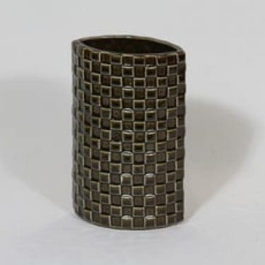 Arabia Harlekiini maljakko, vihreä, suunnittelija Kaarina Aho,