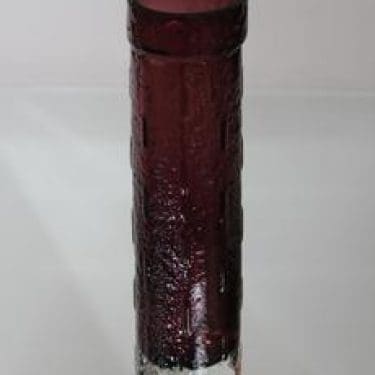 Riihimäen lasi 1461 maljakko, lila, suunnittelija Tamara Aladin, suuri