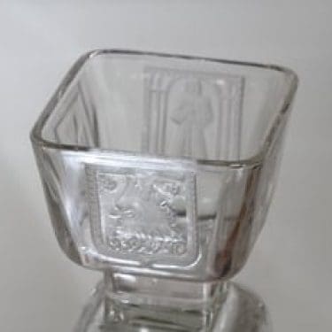 Riihimäen lasi Motti-malja malja, kirkas, suunnittelija Arttu Brummer, hiottu