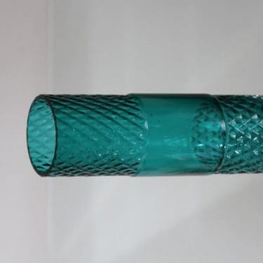 Riihimäen lasi 1492 maljakko, turkoosi, suunnittelija Tamara Aladin,