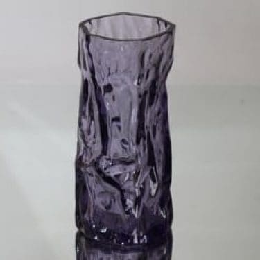 Mäntyharjun lasi maljakko, signeerattu, suunnittelija Tauno Wirkkala, signeerattu