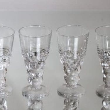 Nuutajärvi Mukura / Paratiisi lasit, 10 cl, 4 kpl, suunnittelija Oiva Toikka, 10 cl