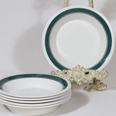 Arabia Kirsikka lautaset, syvä, 6 kpl, suunnittelija Inkeri Seppälä, syvä, serikuva