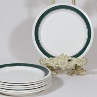 Arabia Kirsikka lautaset, matala, 7 kpl, suunnittelija Inkeri Seppälä, matala, serikuva