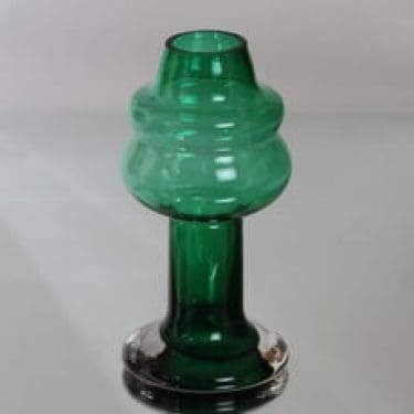 Riihimäen lasi Puisto maljakko, vihreä, suunnittelija Ulla-Maija Vikman,