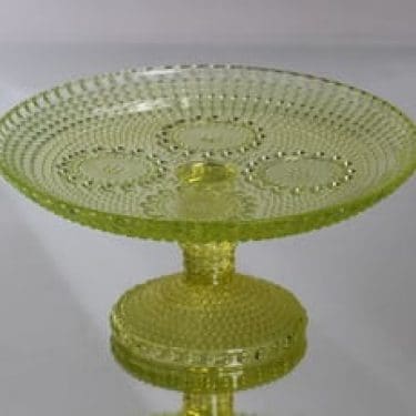 Riihimäen lasi Grapponia leivosvati, jalallinen, suunnittelija Nanny Still, jalallinen