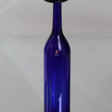 Nuutajärvi Safiiri koristepullo, signeerattu, suunnittelija Oiva Toikka, signeerattu, numeroitu, Pro arte