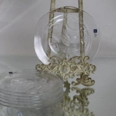 Nuutajärvi Pioni lautaset, pieni, 7 kpl, suunnittelija Oiva Toikka, pieni