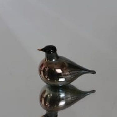 Nuutajärvi koristelintu, Hohtohippiäinen, suunnittelija Oiva Toikka, Hohtohippiäinen, signeerattu