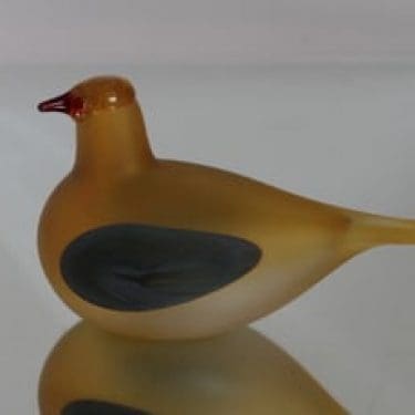 Nuutajärvi Lintu koristelintu, signeerattu, suunnittelija Oiva Toikka, signeerattu