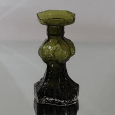 Riihimäen lasi Candida maljakko, oliivinvihreä, suunnittelija Nanny Still,