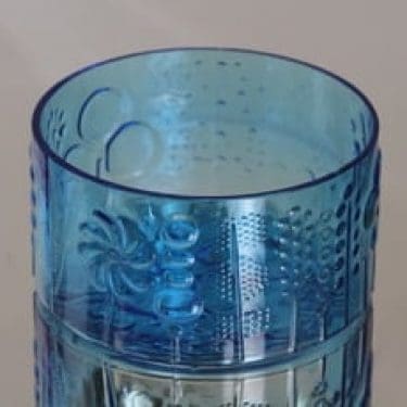 Nuutajärvi Flora kulho, turkoosi, suunnittelija Oiva Toikka,