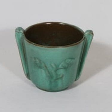 Kera 593 koristekukkaruukku, vihreä lasite, suunnittelija , pieni