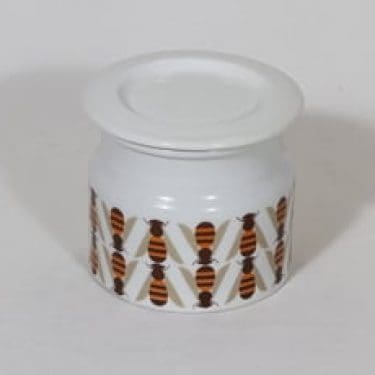 Arabia Pomona purnukka, hunaja, suunnittelija Raija Uosikkinen, hunaja, serikuva, retro